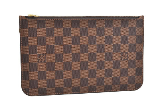 Louis Vuitton Damier Neverfull Pouch Wallet Clutch Bag LV 3392n
