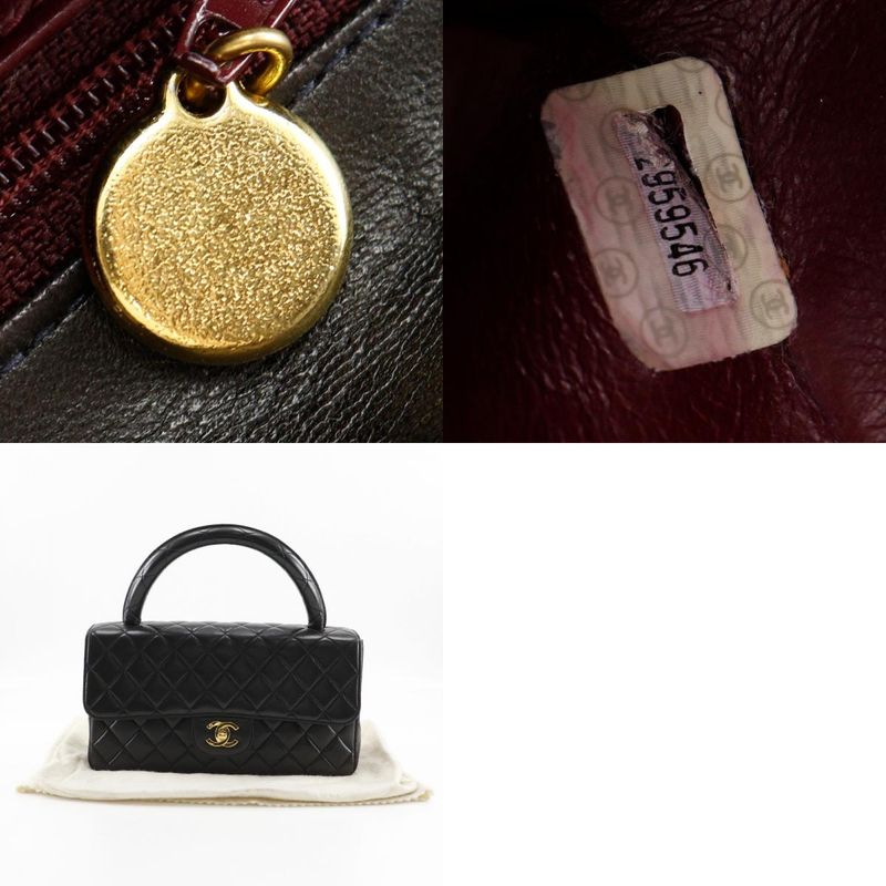 Chanel Parent Only Matelasse One Handle Lambskin Black Ladies Handbag