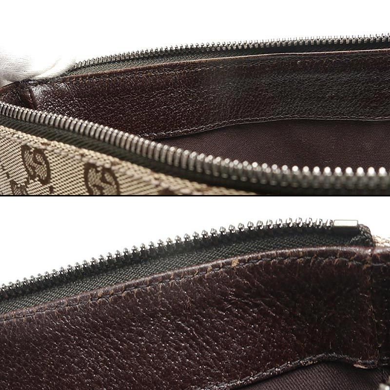 Gucci Shoulder Bag 110054 GG Canvas And Leather A4 Size