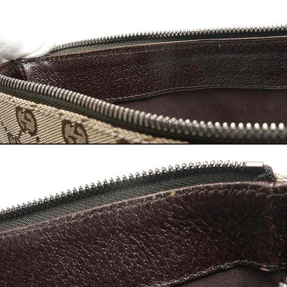 Gucci Shoulder Bag 110054 GG Canvas And Leather A4 Size