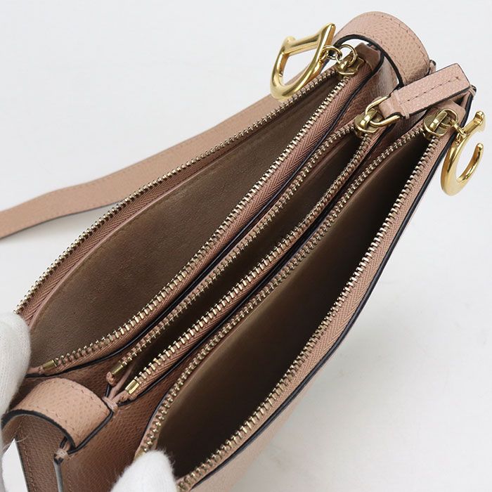 DIOR Trio Shoulder Bag Saddle Crossbody Shoulder Bag Leather Women's
