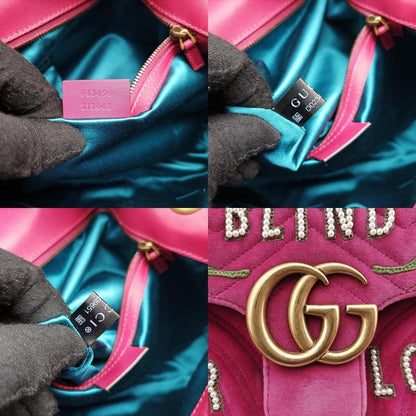 Guccigg Marmont Rose Red Velour 443496 D023409651