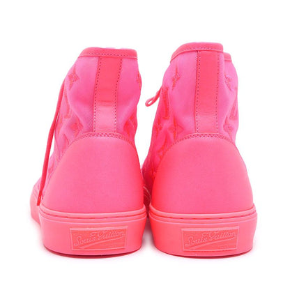 Louis Vuitton Tattoo Line High Cut Sneakers 8 Neon Pink Mesh