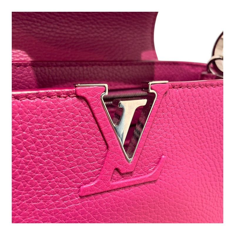 Louis Vuitton ⑤ Tr0116 Python Handle Capucines BB 2WAY Handbag Ladies Pink