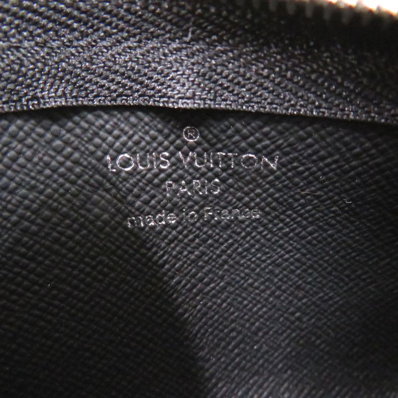 Louis Vuitton Pochette Cles Damier Graphite N60155 Coin Case Wallet LV 1493