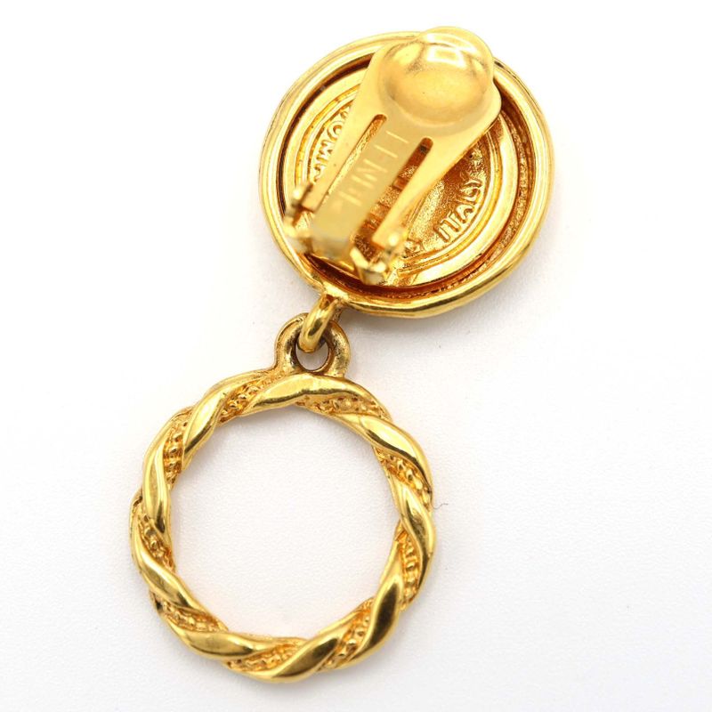 Fendi Earrings Accessories Gold Color Women Maki145