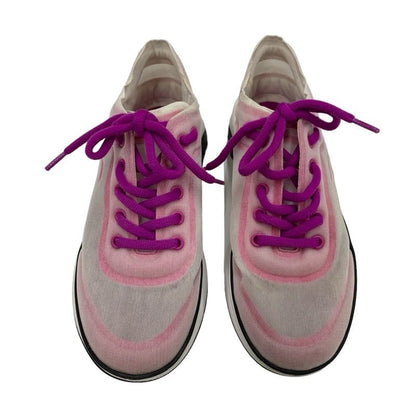 Chanel Sneakers Shoes Mesh Pink Purple Here Mark