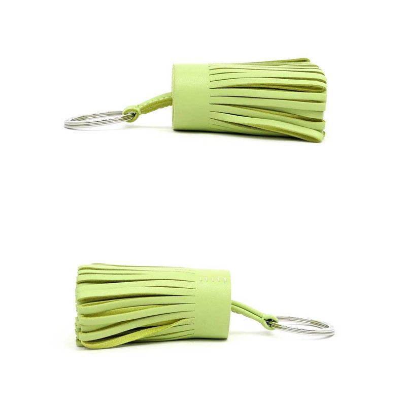 Hermes Key-ring Carmen Charm Pistachio Yellow Green Silva-hardware Key