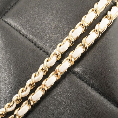 Chanel Shoulder Bag Matelasse Lambskin Black Chien Pan Gold Hardware Women