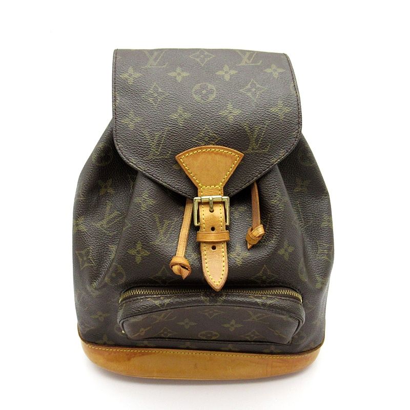 Louis Vuitton Montsouris mm M51136 Monogram Women's Backpack Daypack Brown