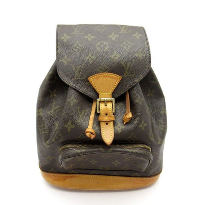 Louis Vuitton Montsouris mm M51136 Monogram Women's Backpack Daypack Brown