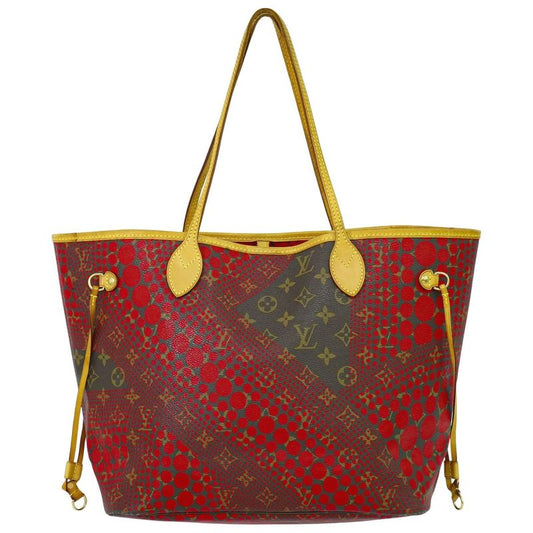 Authentic Louis Vuitton LV Neverfull MM Monogram Wave Yayoi Kusama Tote Bag