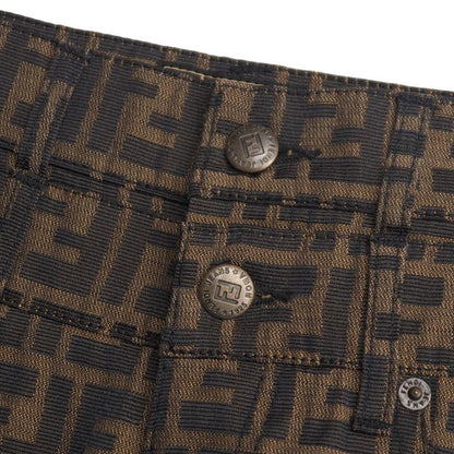 Fendi Vintage Pants Size 41(i) 27inch Double F Zucca Pattern Tapered Pants