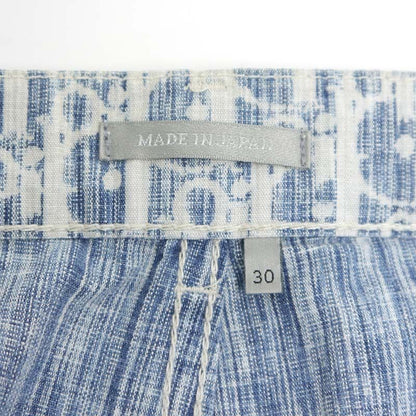 Dior Cotton Pants Oblique Size 30 Blue