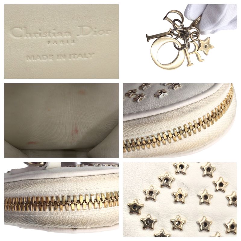 DIOR Lady Dior White Gold Hardware S0872bnhb Shoulder Bag Phone Pouch Phone
