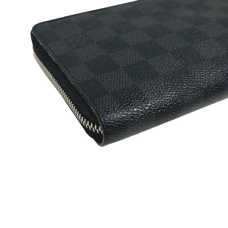 Louis Vuitton N63077 Damier Graphite Round Zipper Zippy Organizer Long Wallet