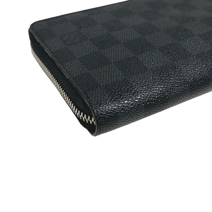 Louis Vuitton N63077 Damier Graphite Round Zipper Zippy Organizer Long Wallet