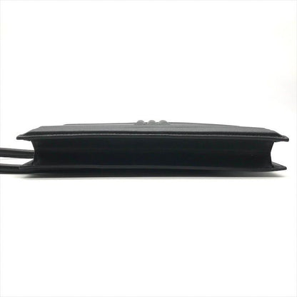 Hermes Cadena Tadelakt Black Hand Bag