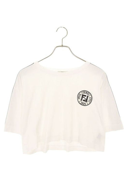 Fendi Faf114 ADHA Zucca Pattern Cropped T-shirt Women's M