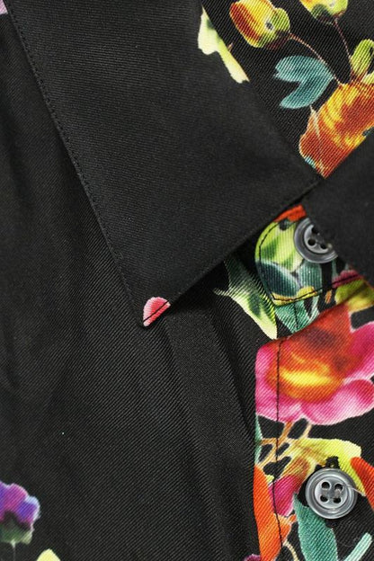 Dior 19SS 923c561w6009 BEE Embroidered Full Pattern Silk Long Sleeve Shirt Men