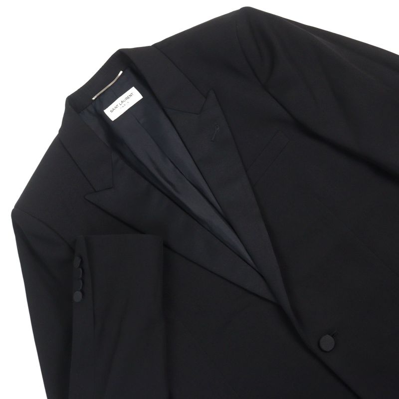 Saint Laurent Paris 2014 326807 100% Wool Eddy Period Peaked Lapel Walnut