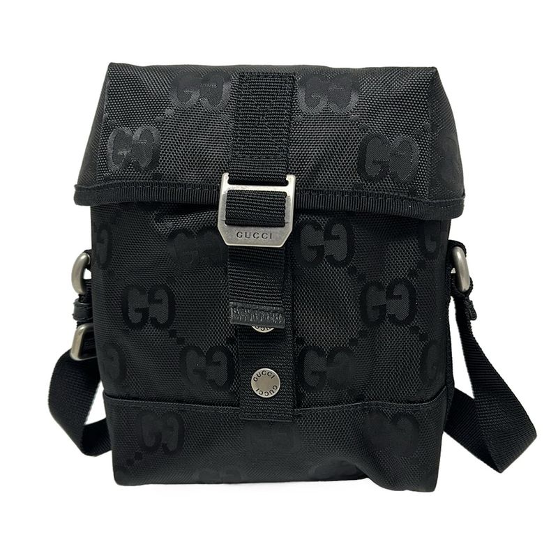 Gucci Shoulder Bag GG Pattern Black 643858