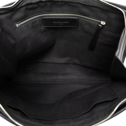 Balenciaga Logo Clutch Bag Second Bag Black Leather Women Balenciaga