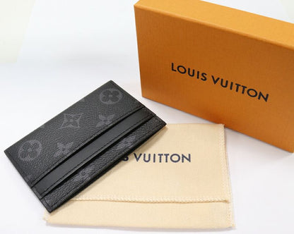 Louis Vuitton Card Case Pass Case Monogram Eclipse Porte Cult Double M62170