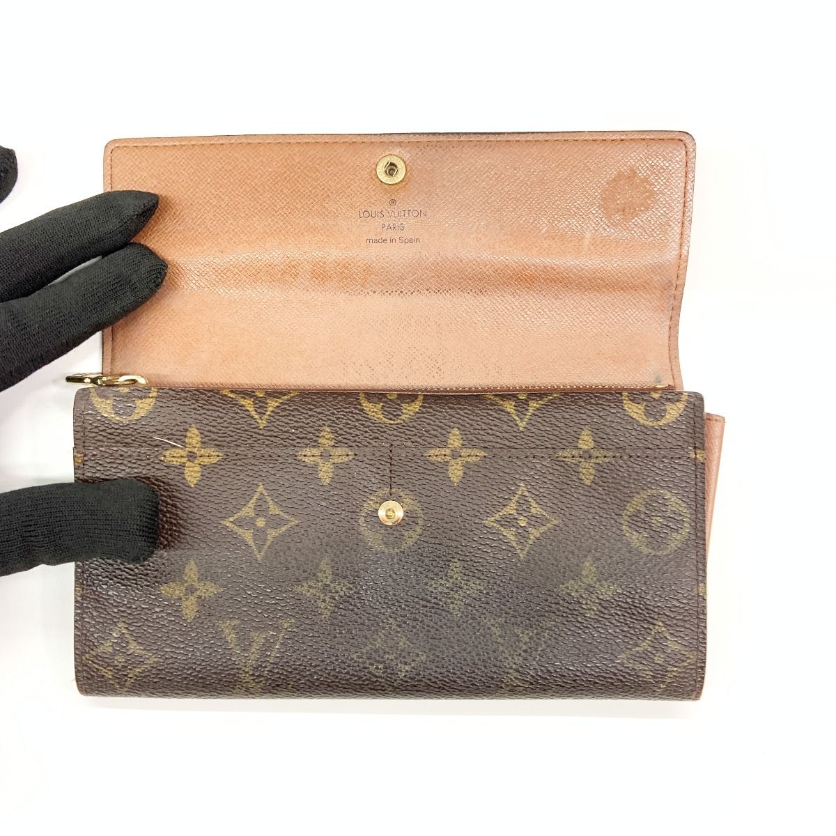 Louis Vuitton Monogram Pochette Porte Monet Credit Bifold Long Wallet M61725