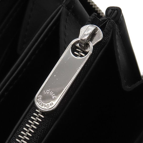Louis Vuitton Long Wallet Zippy Wallet Monogram Mahina Noir Black Silver