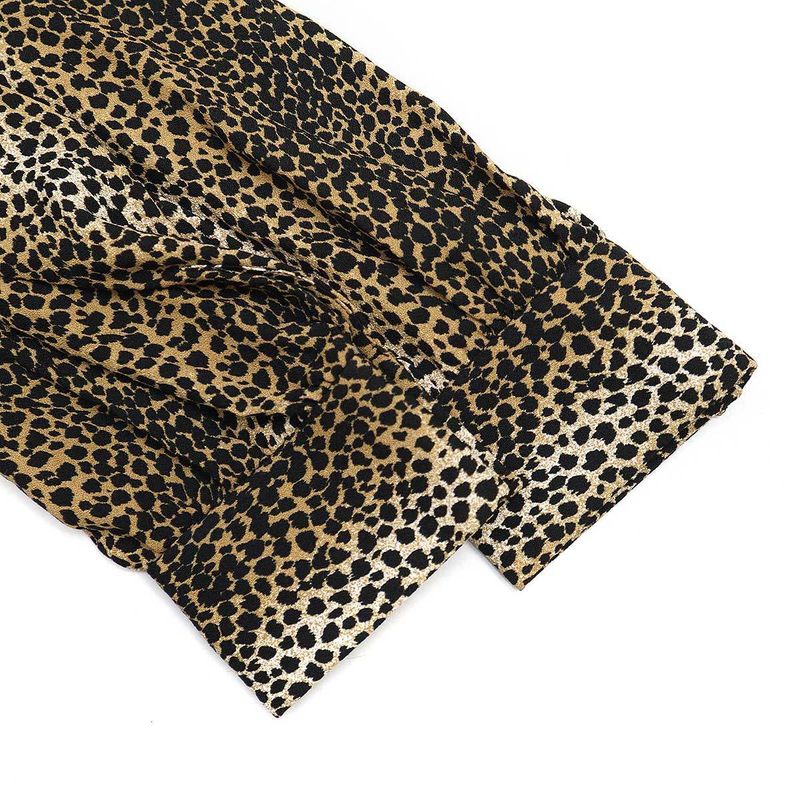 Celine 19aw Leopard Dress Ribbonette Cles Opal Dress 2r399450f Beige 36