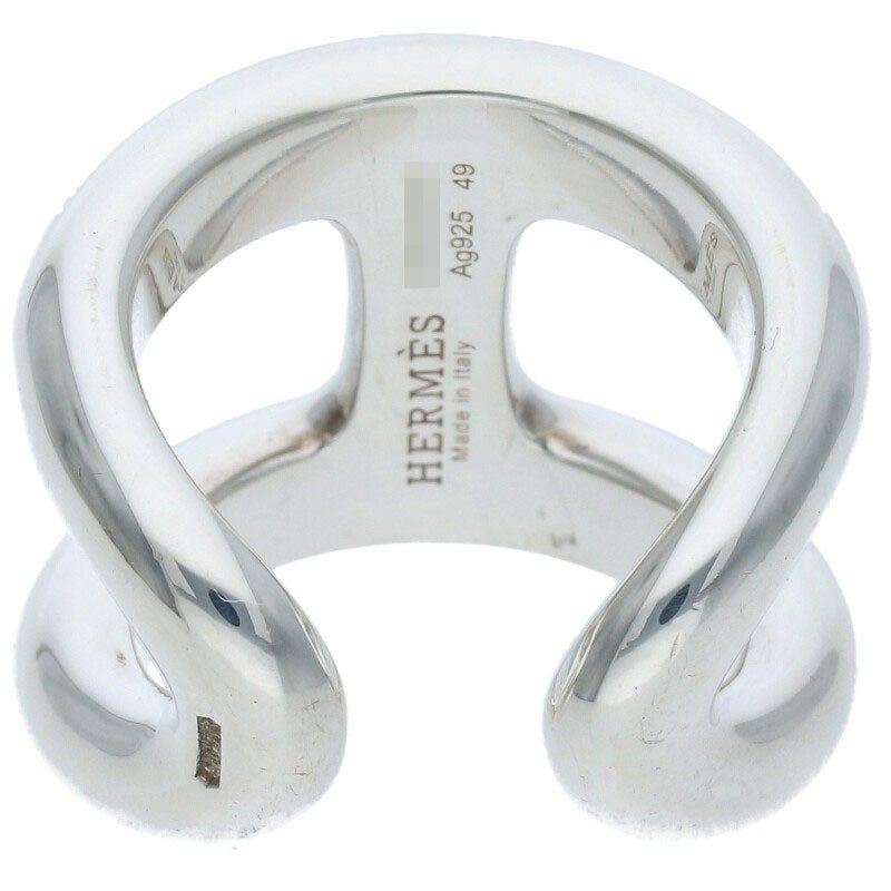 Hermes Osmose GM Osmose GM Silver Ring Men's #8