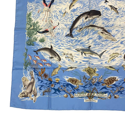 Hermes Scarf Silk Carre 90 La Vie Precieuse De La Mediterranee Precious Life Of