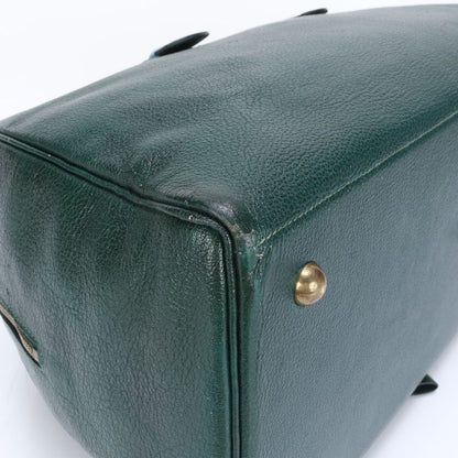 Hermes 00W Marked Gallop 50 Leather Boston Bag Green Business Travel A4 Tote