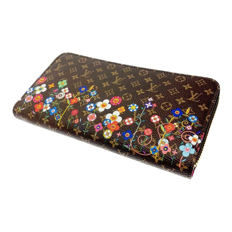Louis Vuitton M14162 PVC X Takashi Murakami Zippy Wallet Brown 395923 Long