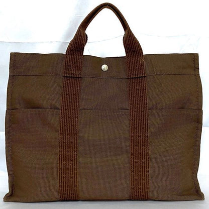 Hermes Tote Bag Tote MM Brown Her Line Excellent Condition