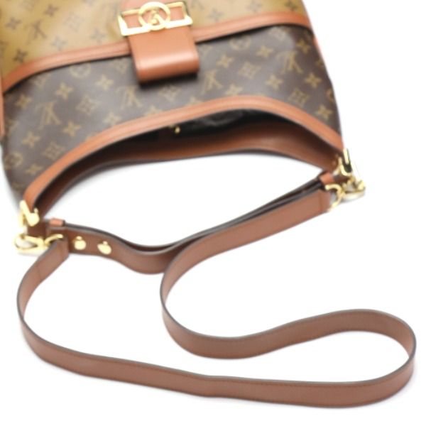 Louis Vuitton M45195 Monogram Reverse Shoulder Bag Hobo Dauphine MM Shoulder