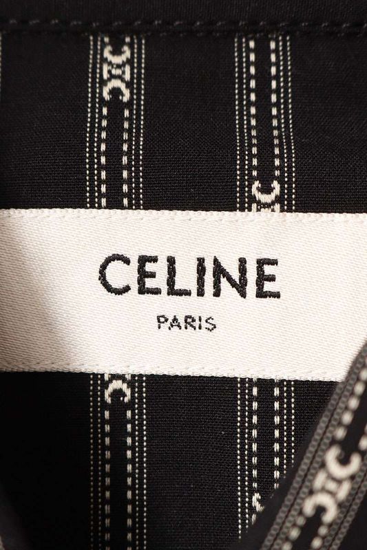 Celine 25SS 2t3610s48 Triomphe Western Long Sleeve Shirt Men's M