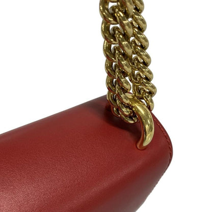 Gucci Shoulder Bag Padlock GG Small 409487 Dark Brown X Red X Multi Chain