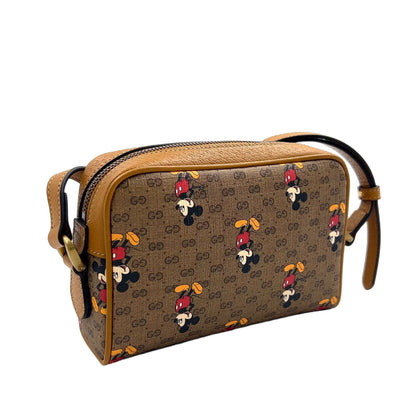 Gucci Disney Micro GG Leather Brown Shoulder Bag Gold — view 2