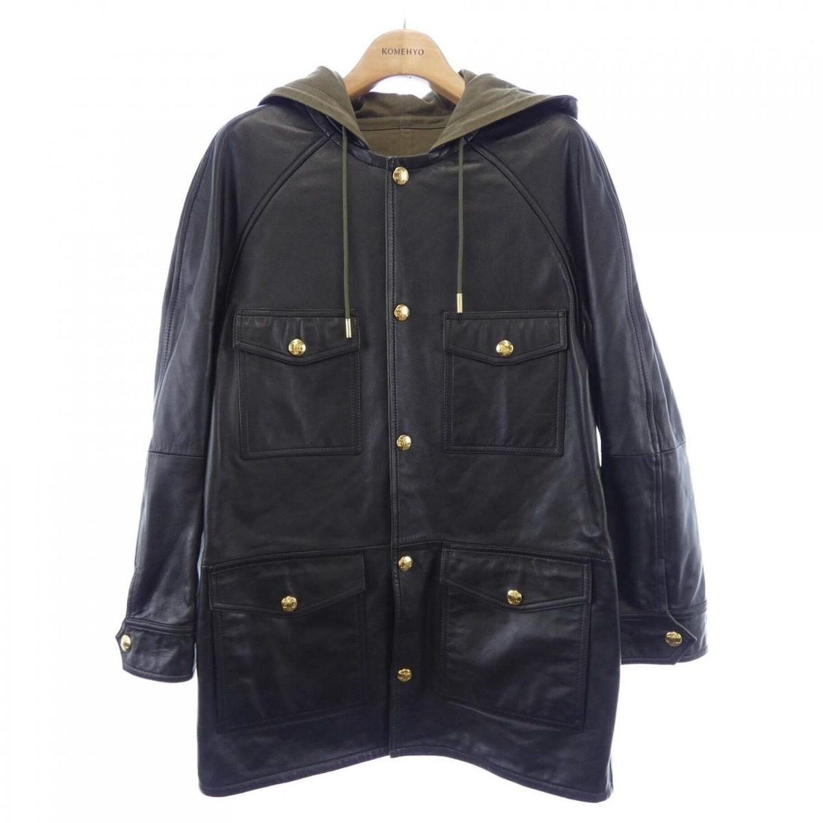 Celine Oversize Hoodie Leather