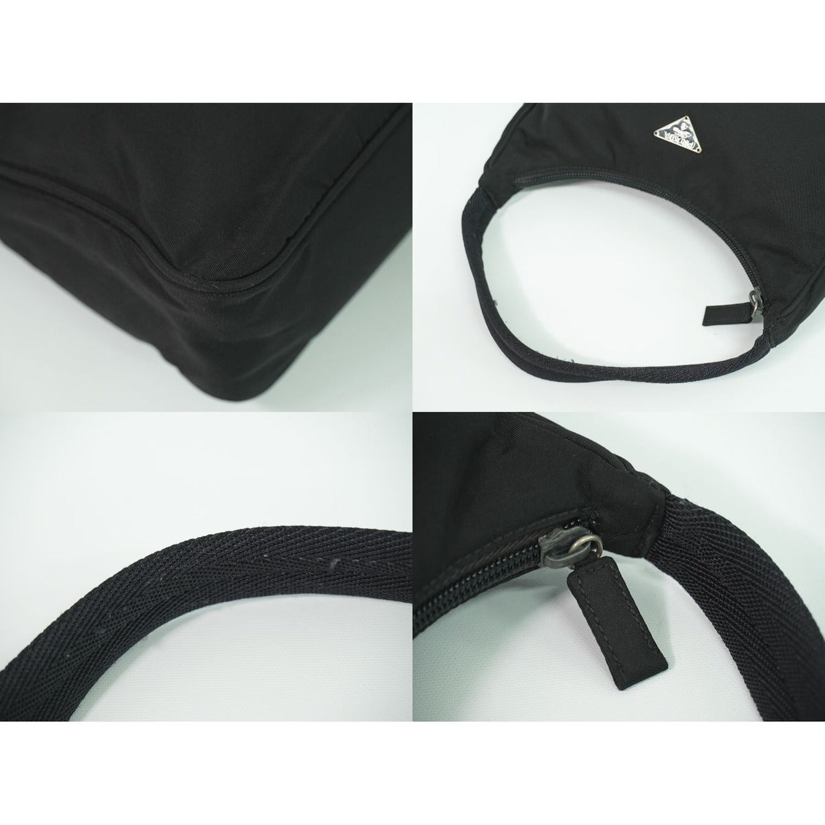 Prada Nylon Handbag Pouch Black — view 6