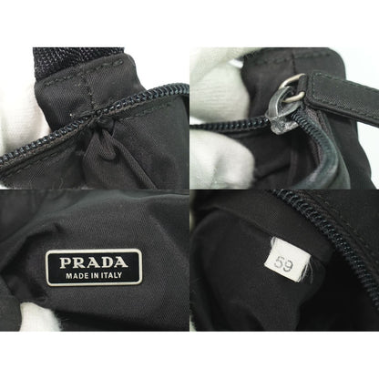Prada Nylon Handbag Pouch Black — view 9