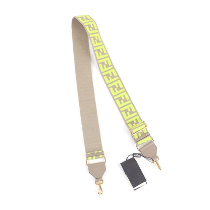 Fendi Strap Canvas Leather Zucca Pattern Shoulder Grey Yellow — view 2
