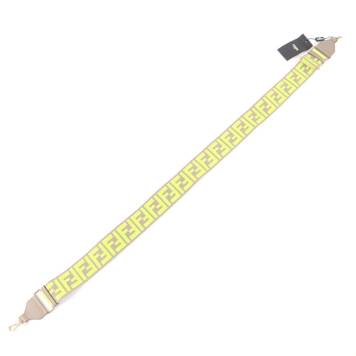 Fendi Strap Canvas Leather Zucca Pattern Shoulder Grey Yellow — view 3