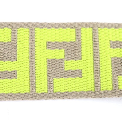 Fendi Strap Canvas Leather Zucca Pattern Shoulder Grey Yellow — view 5