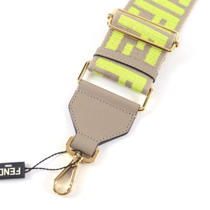 Fendi Strap Canvas Leather Zucca Pattern Shoulder Grey Yellow — view 6