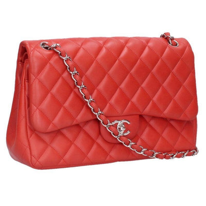 Chanel Quilted 30 Lambskin Double Flap Chain Leather Shoulder Bag