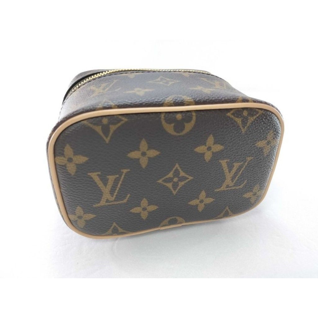 Louis Vuitton Handbag Nice Nano Brown Monogram Vanity Bag Gold — view 7