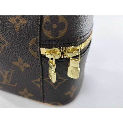 Louis Vuitton Handbag Nice Nano Brown Monogram Vanity Bag Gold — view 8